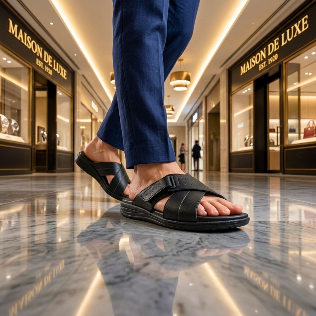 9956 CEYO sandals for men UAE comfortable sandals Dubai sandals for men leather Comfortable Memory Foam Sandal
