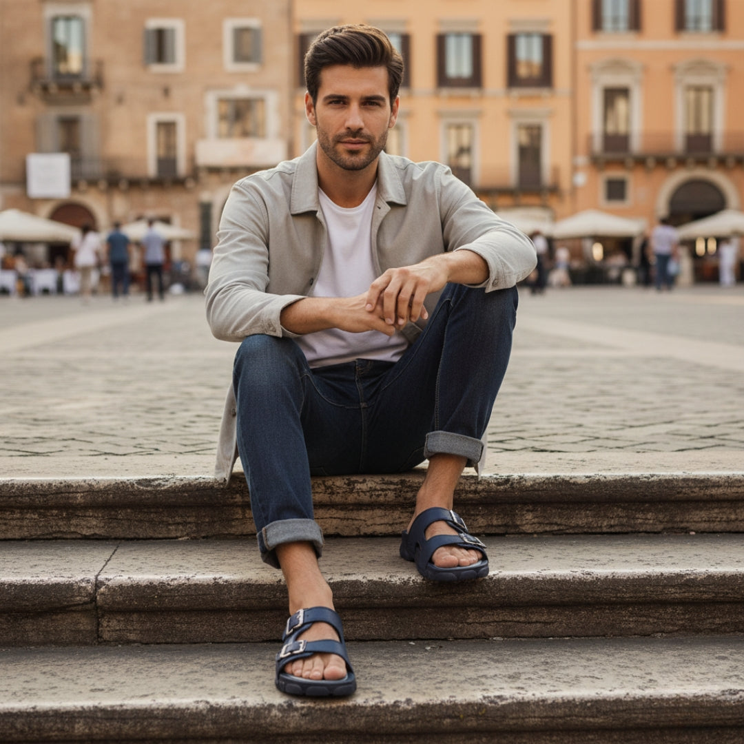 3200 CEYO sandals for men UAE comfortable sandals Dubai sandals for men blue sandal for men