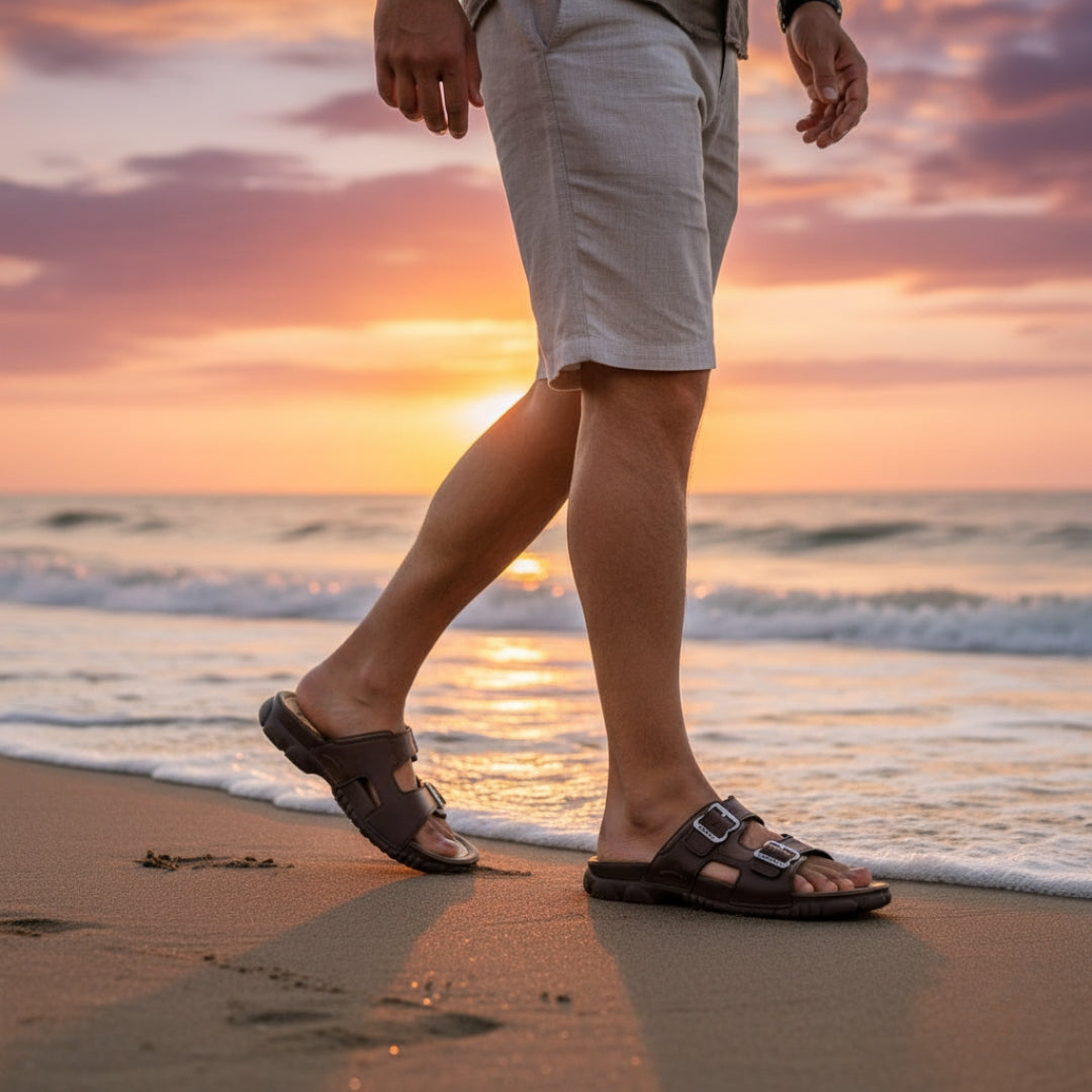 3200 CEYO sandals for men UAE comfortable sandals Dubai sandals for men brown sandal for men