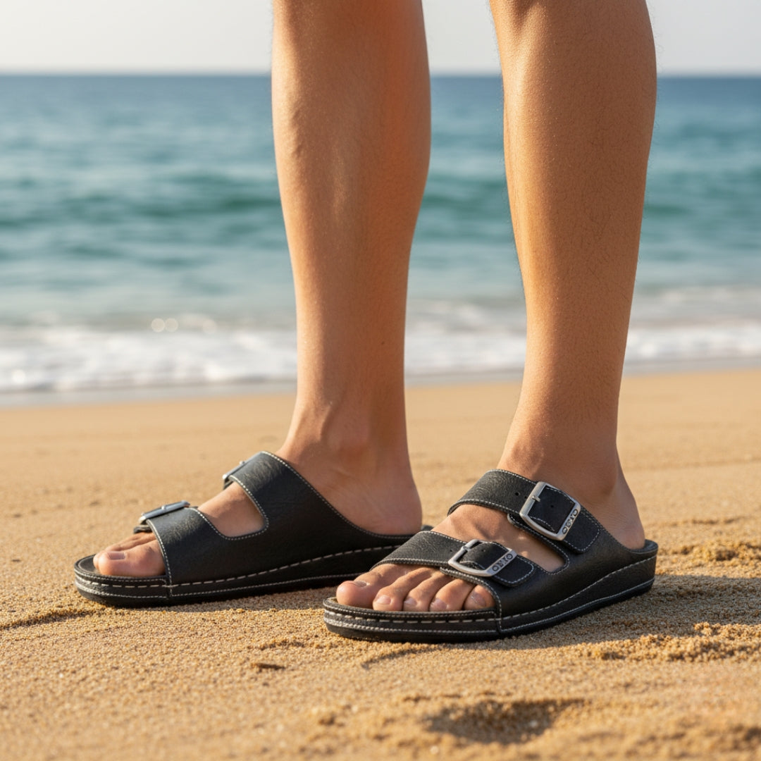 9946-6 CEYO sandals for men UAE comfortable sandals Dubai sandals for men black sandals for men