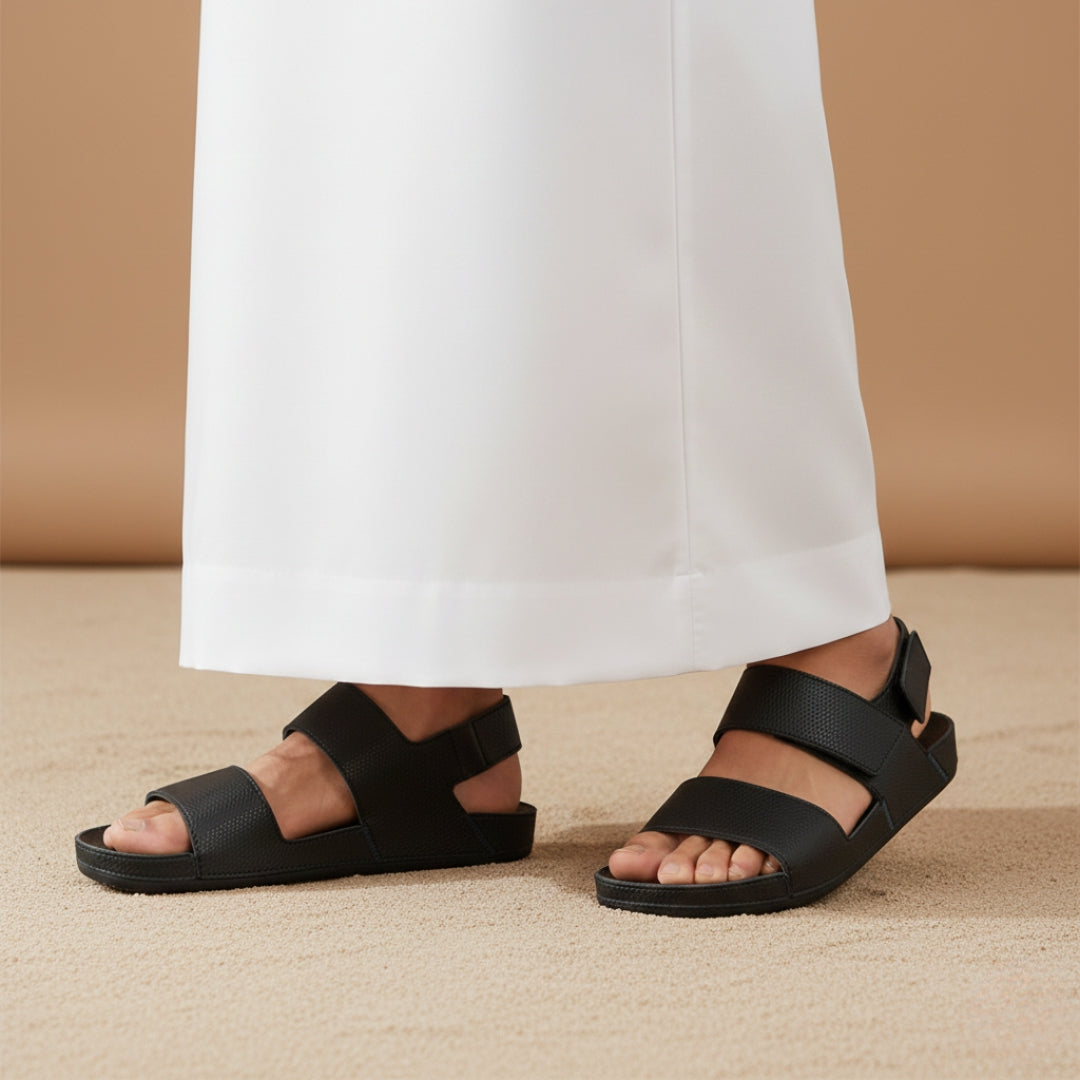 9964-9 CEYO sandals for men UAE comfortable sandals Dubai sandals for men leather black sandals